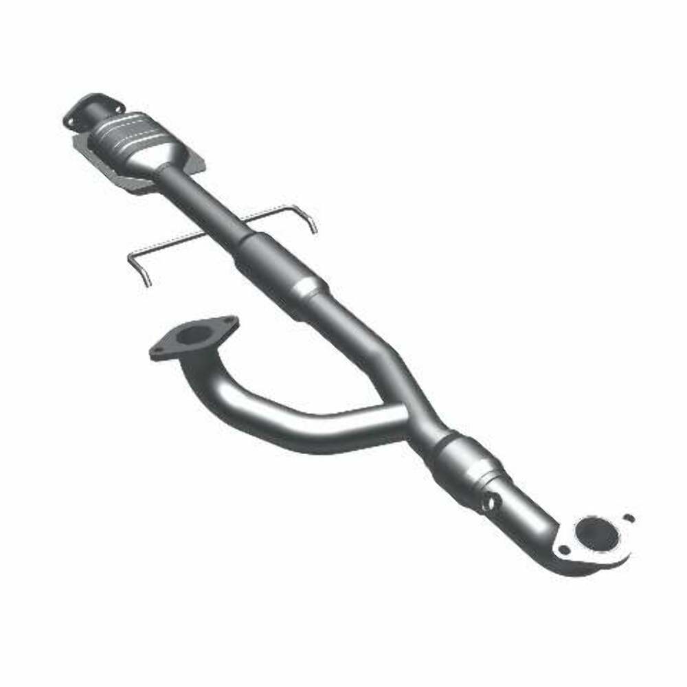 MagnaFlow direct-fit catalytic converter fits 2000-2005 Mitsubishi Eclipse, 2001-2005 Dodge Stratus, and more, this and 2000-2003 Galant 3L rr stainless steel CARB compliant OBDII