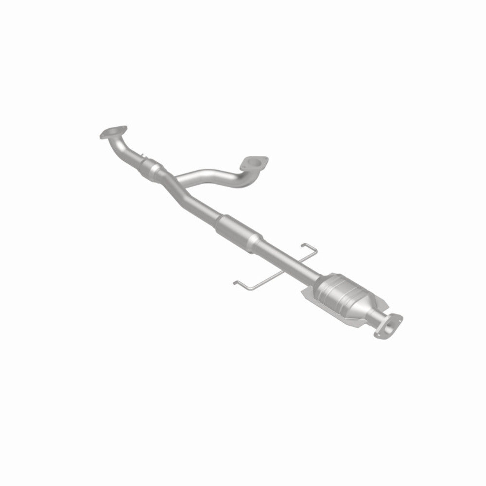 MagnaFlow direct-fit catalytic converter fits 2000-2005 Mitsubishi Eclipse, 2001-2005 Dodge Stratus, and more, this and 2000-2003 Galant 3L rr stainless steel CARB compliant OBDII