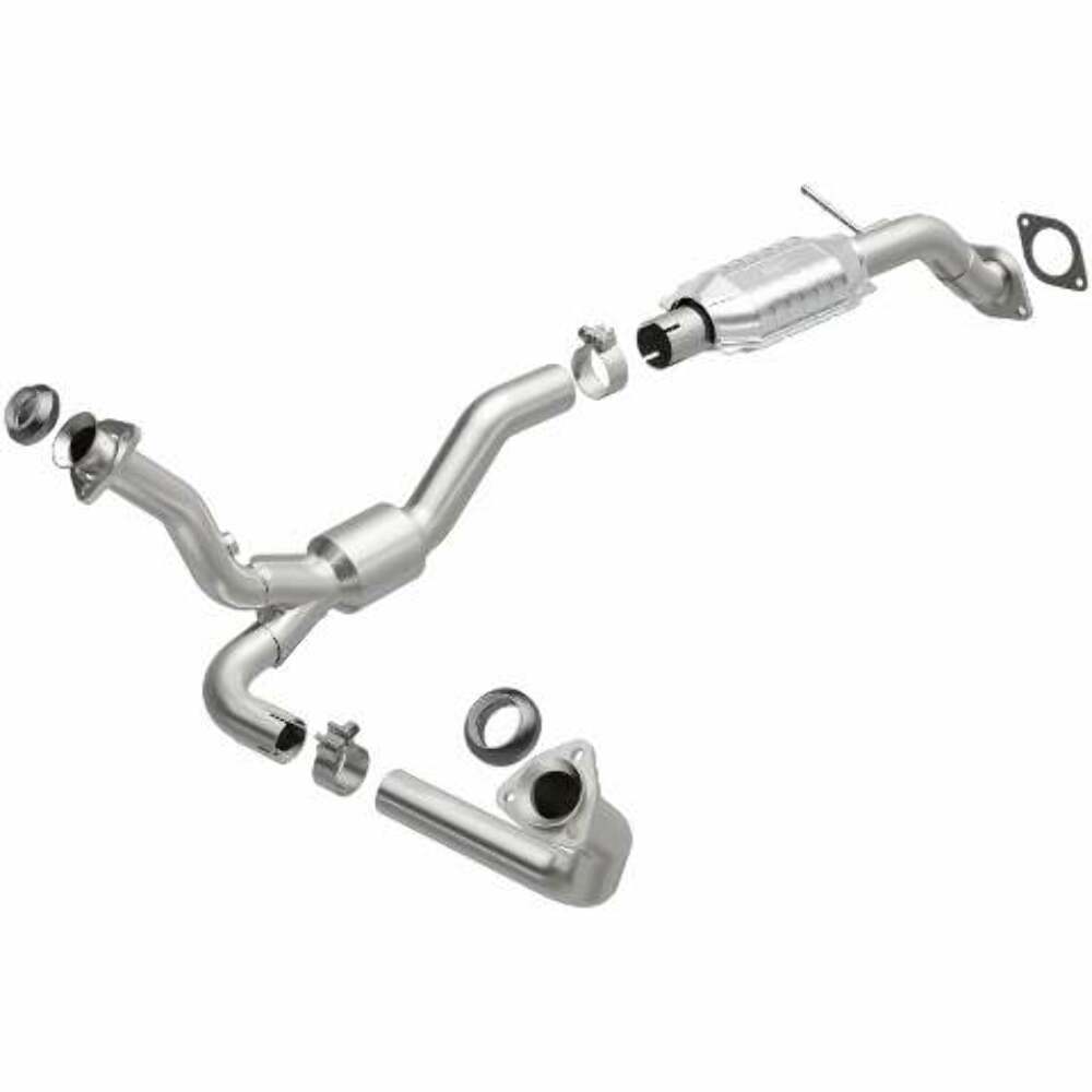 MagnaFlow direct-fit catalytic converter fits 2000-2005 Chevrolet Blazer and 2000-2001 GMC Jimmy, this and 2000-2004 GM Blazer stainless steel CARB compliant OBDII 49109