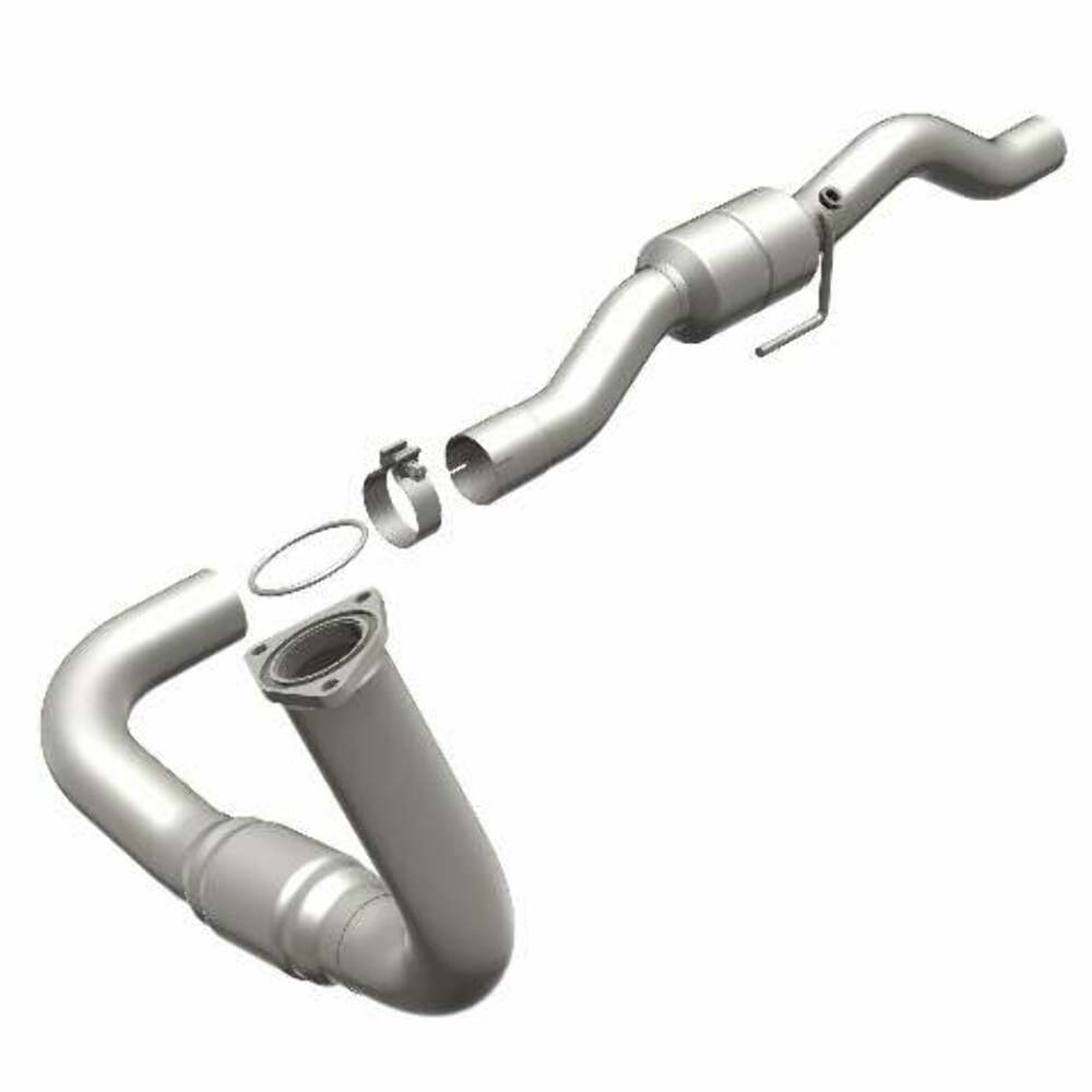 MagnaFlow direct-fit catalytic converter fits 2001-2002 Chevrolet Silverado 2500 HD and GMC Sierra 2500 HD and 2001-2002 2500HD 8.1 driver side driver side stainless steel CARB com