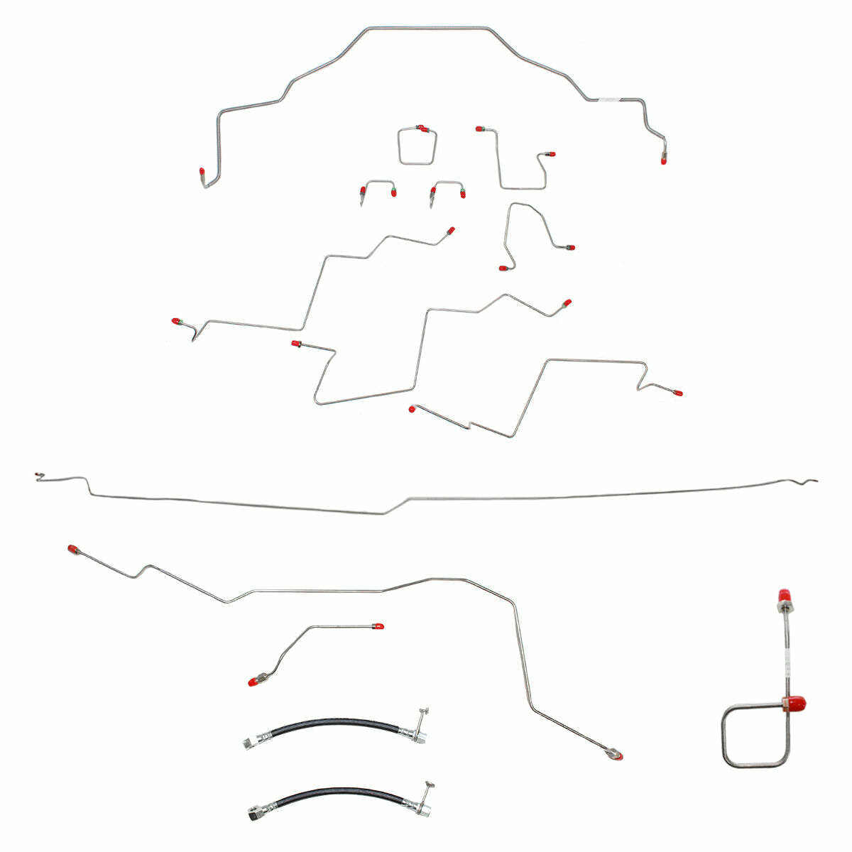Complete Brake Line Kit for 2013 01-02 Dodge Ram 2500 ABS 2WD long bed stainless steel