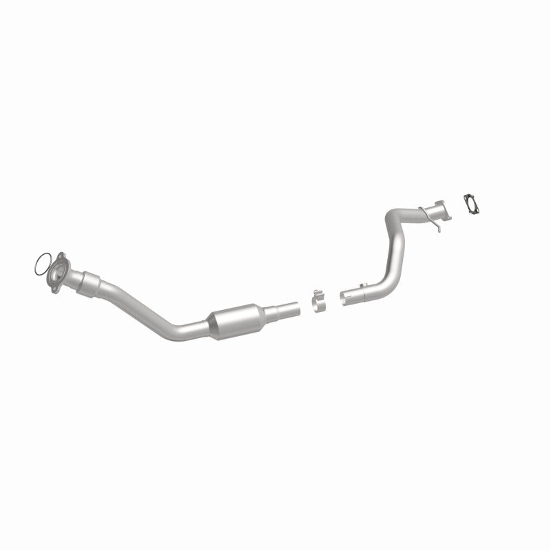 MagnaFlow direct-fit catalytic converter fits 2002-2005 Buick Rendezvous and 2001-2005 Pontiac Aztek, this and 2001-2004 Aztek 3.4 Undrbdy 3.4 inch inlet/outlet stainless steel CAR