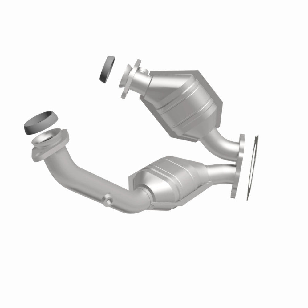 MagnaFlow direct-fit catalytic converter fits 2001-2005 Ford Explorer Sport Trac, 2001-2003 Ford Ranger, and more, this and 2001-2004 Explorer stainless steel CARB compliant OBDII