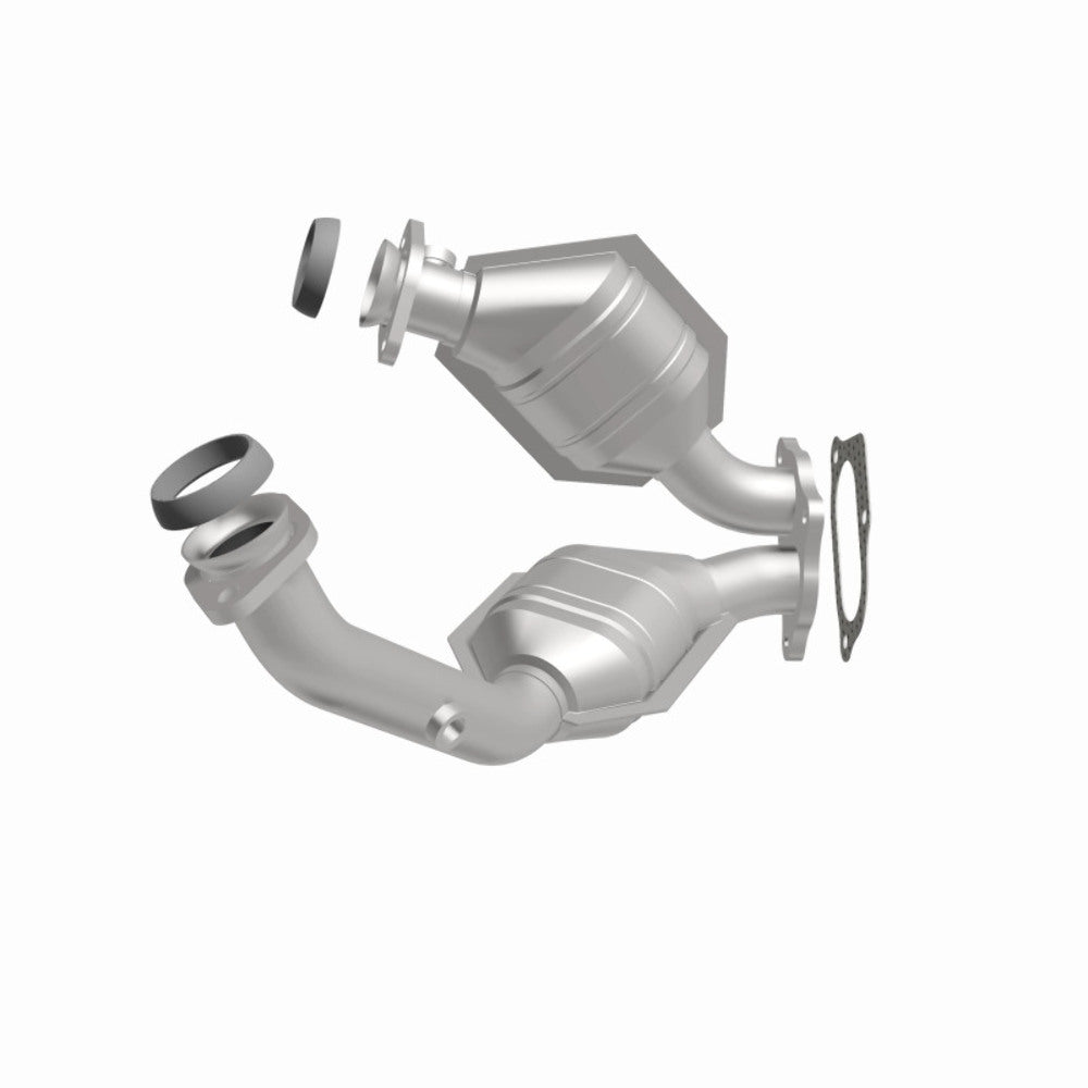 MagnaFlow direct-fit catalytic converter fits 2001-2005 Ford Explorer Sport Trac, 2001-2003 Ford Ranger, and more, this and 2001-2004 Explorer stainless steel CARB compliant OBDII
