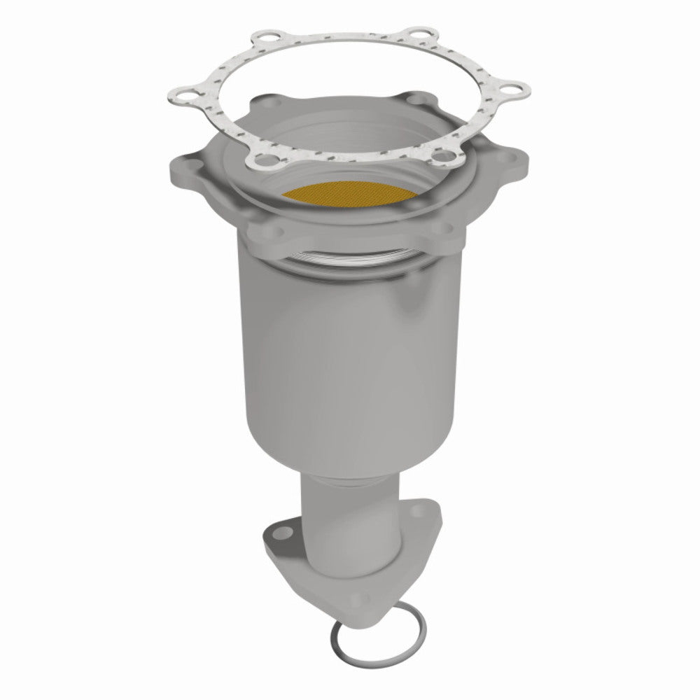 MagnaFlow direct-fit catalytic converter fits 2001-2004 Nissan Pathfinder and 2001-2003 INFINITI QX4, this and 2001-2004 Pathfinder passenger side frt OE passenger side stainless s