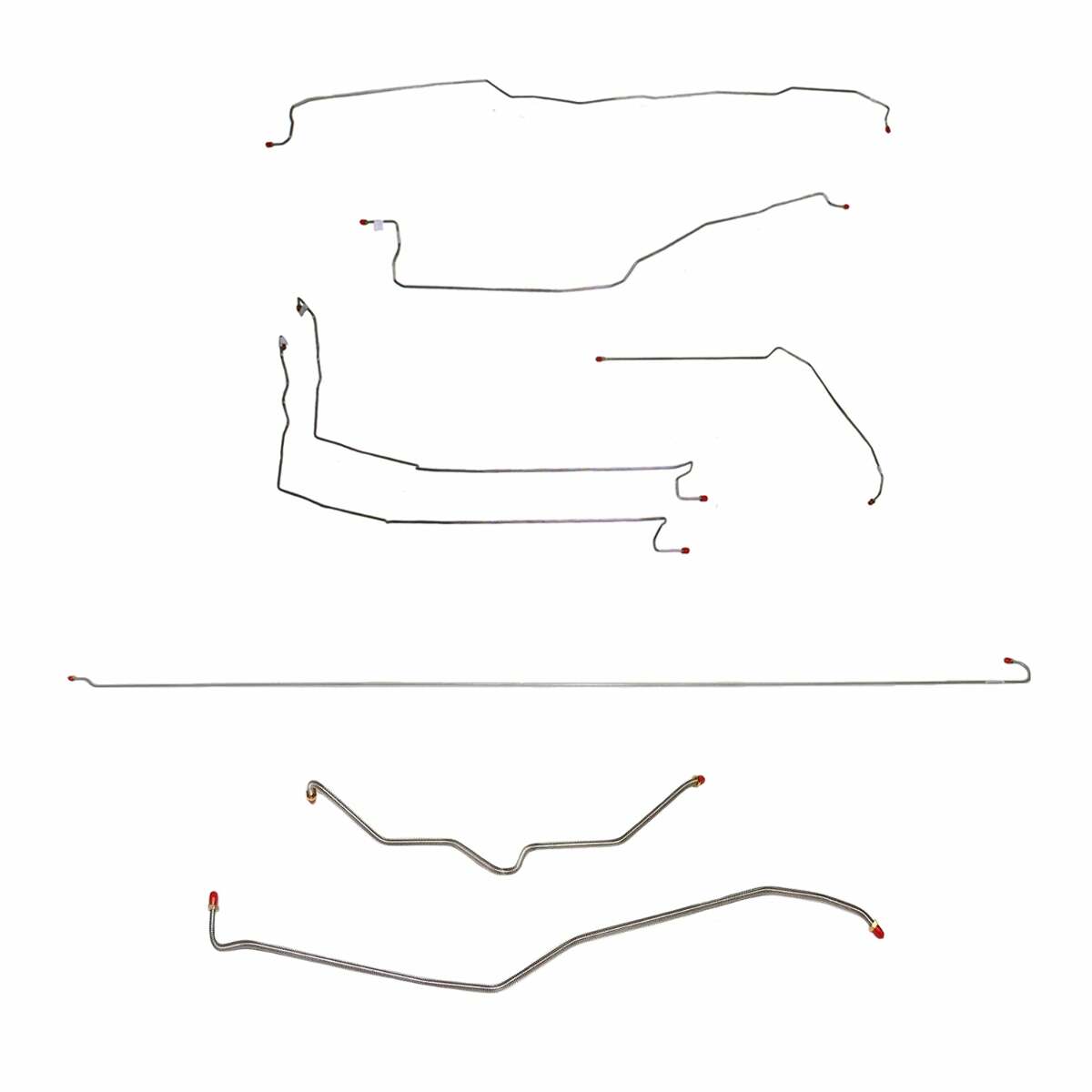 Complete Brake Line Kit for 2013 01-07 Chevy Silverado 2500 HD Ext Cab/ ABS long bed stainless steel