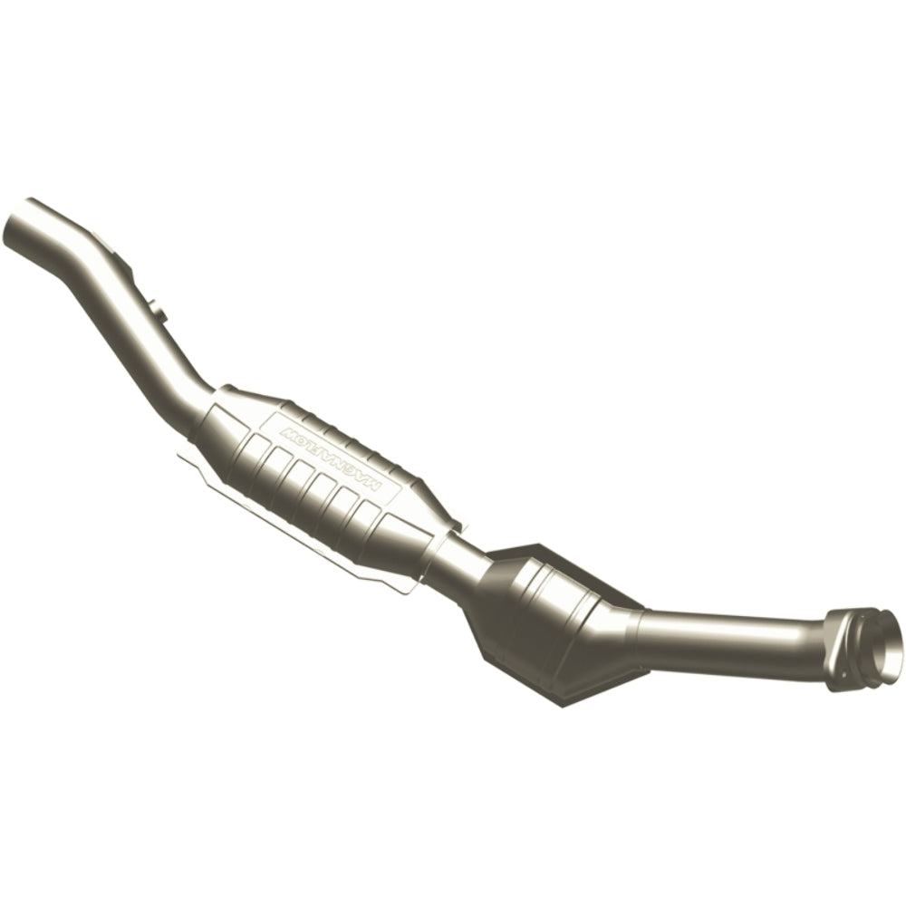 MagnaFlow direct-fit catalytic converter fits 2001 Ford F-150 Lightning 5.4L and 01 Ford Lightning passenger side passenger side stainless steel CARB compliant 447152