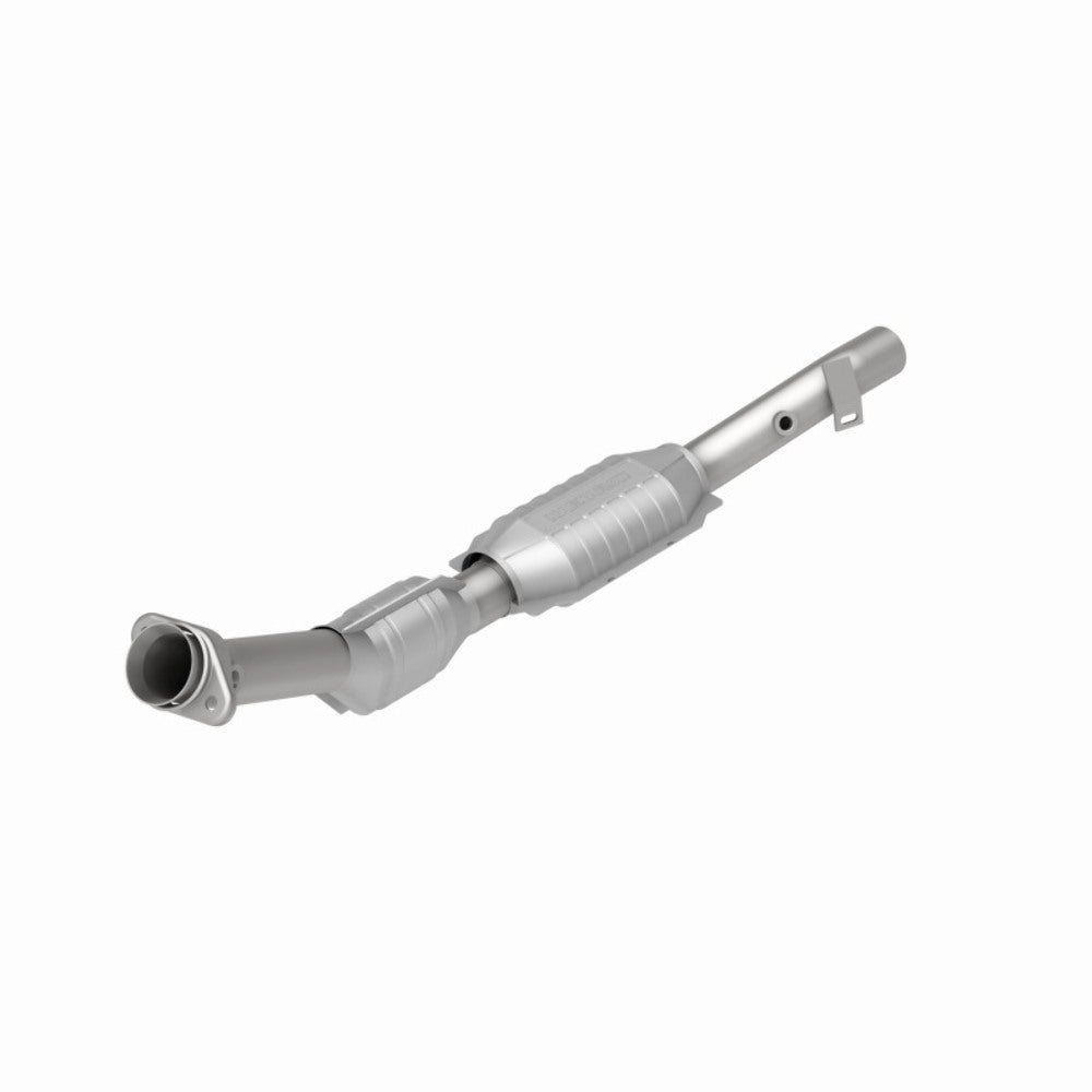 MagnaFlow direct-fit catalytic converter fits 2001 Ford F-150 Lightning 5.4L and 01 Ford Lightning passenger side passenger side stainless steel CARB compliant 447152