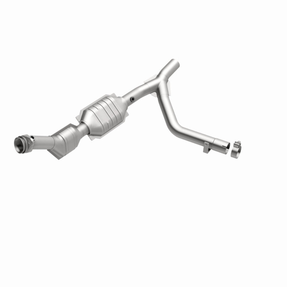 MagnaFlow direct-fit catalytic converter fits 2001 Ford F-150, 2001 Ford Expedition, and additional vehicles. Hardware is included to eliminate the hassle of working with corroded
