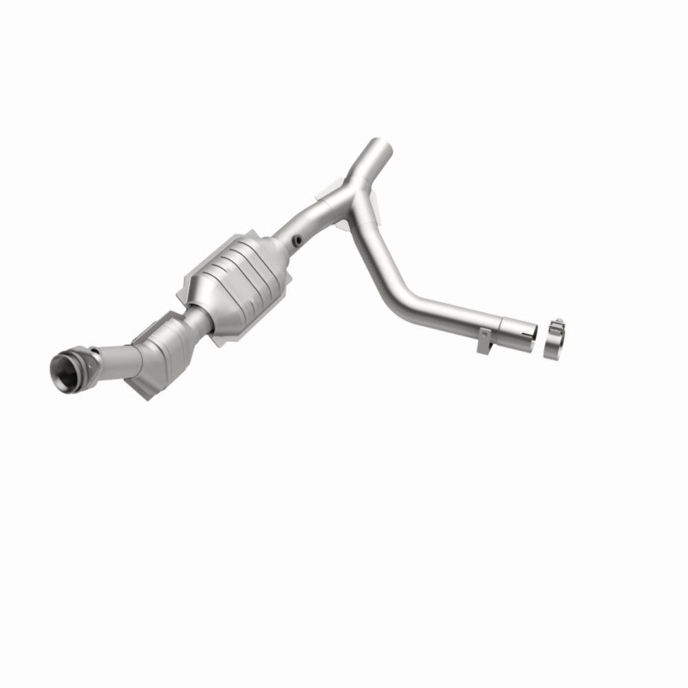 MagnaFlow direct-fit catalytic converter fits 2001 Ford F-150, 2001 Ford Expedition, and additional vehicles. Hardware is included to eliminate the hassle of working with corroded