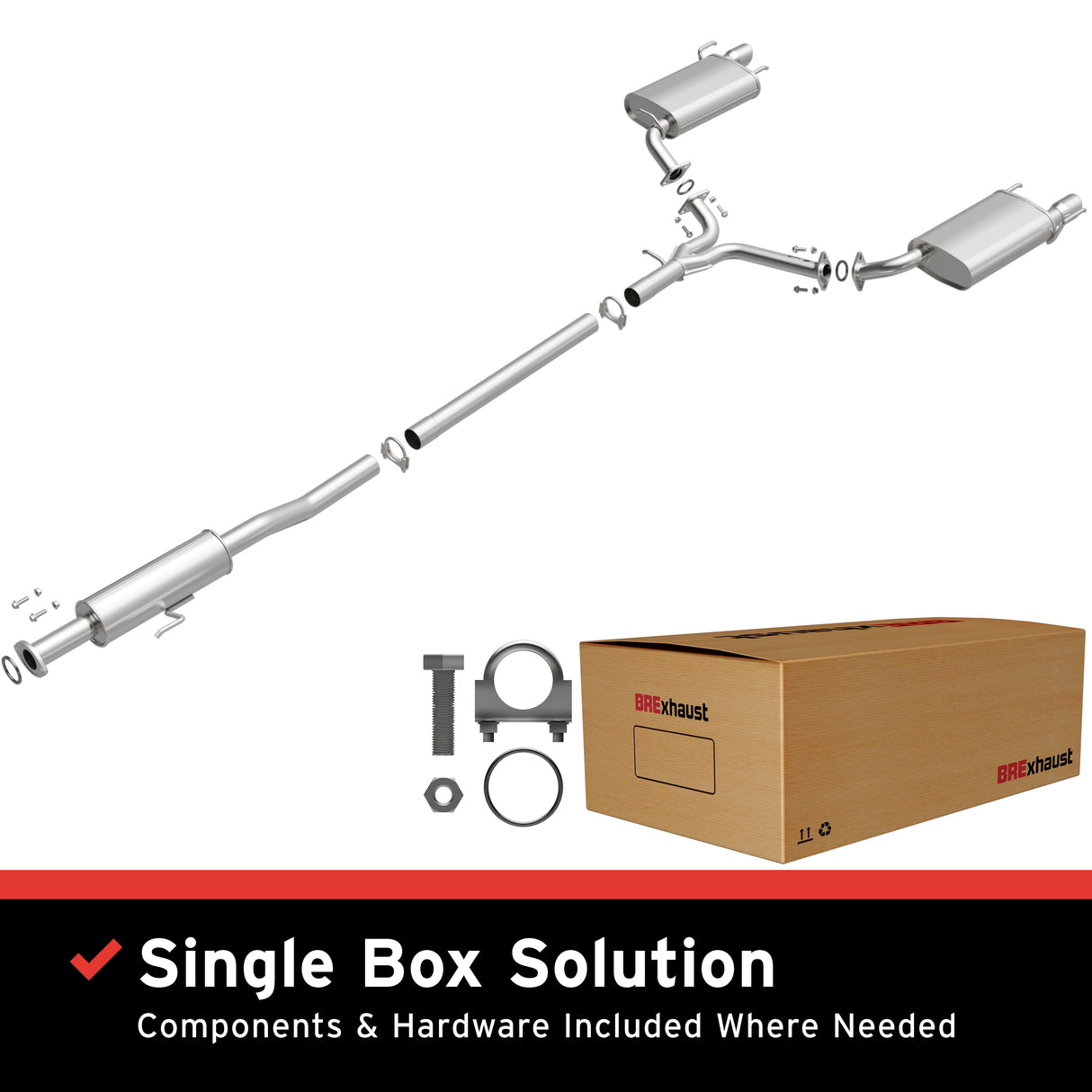 2007-2012 Lexus ES350 Direct-Fit Replacement Exhaust System 106-0557 steel