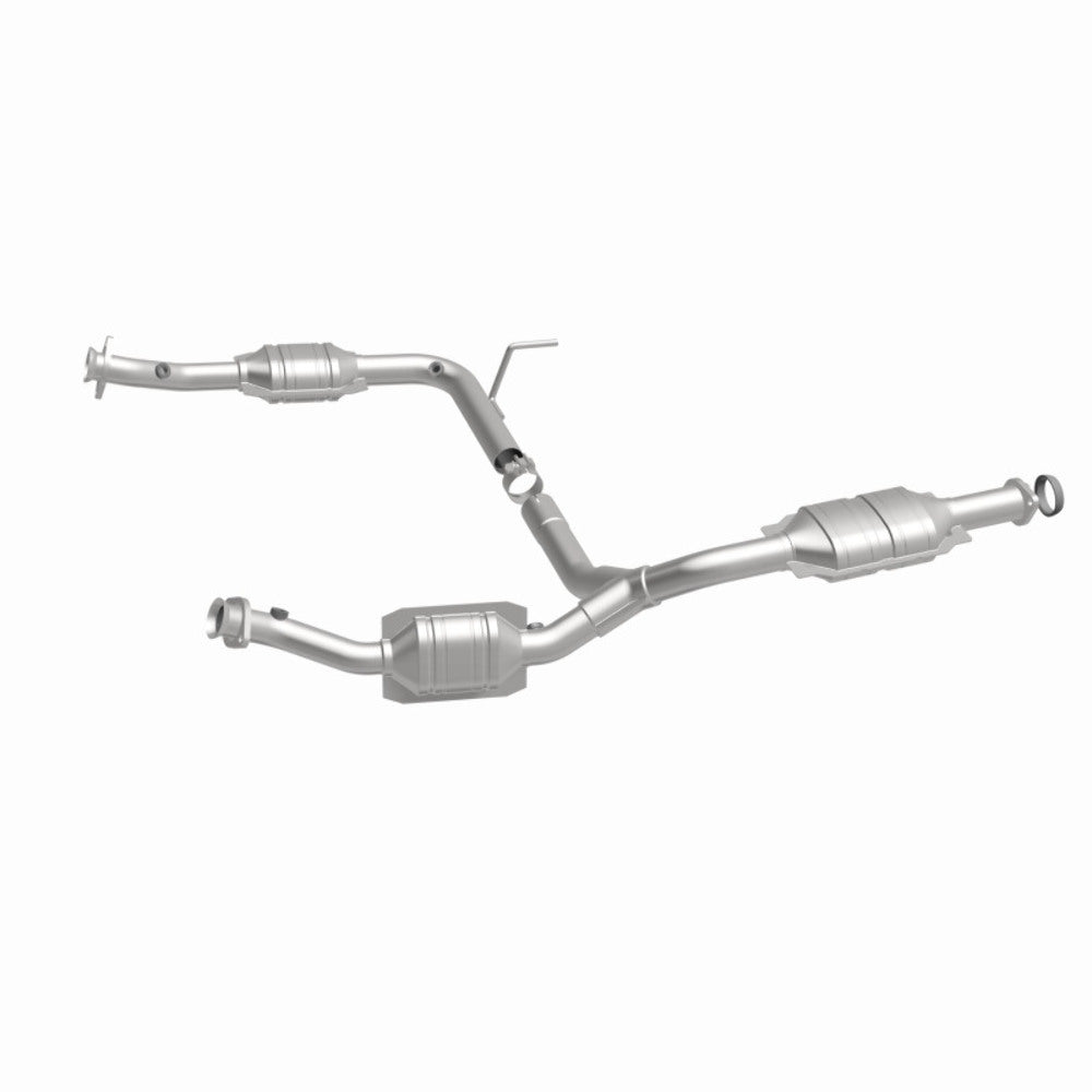 MagnaFlow direct-fit catalytic converter fits 2002-2004 Ford Explorer and Mercury Mountaineer and 2002-2004 Explorer 4L Y stainless steel CARB compliant 93372