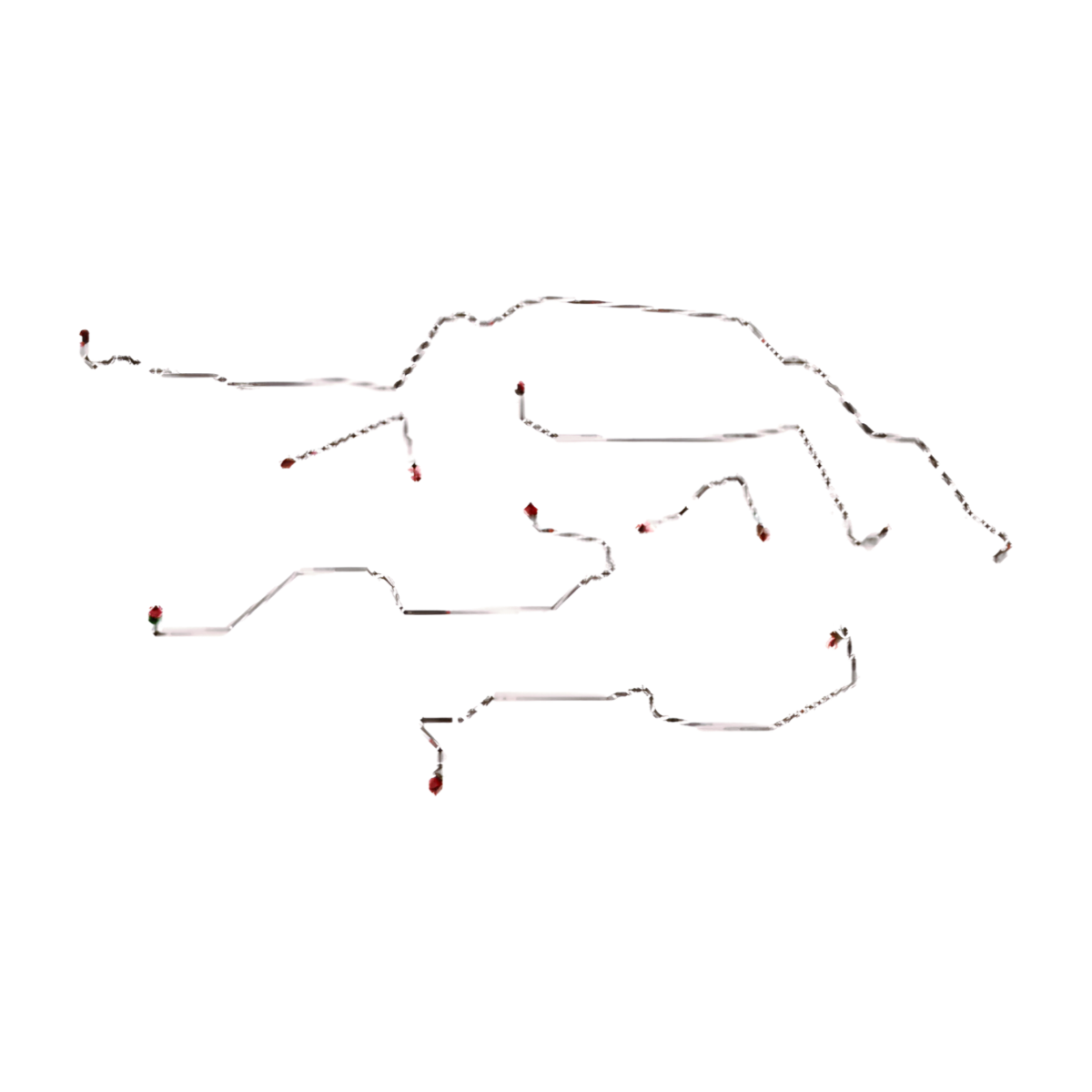 t 02-04 Ford Explorer Front Brake Line Kit No AdvanceTrac Fine Lines