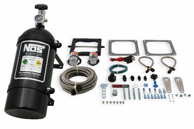 NOS big shot wet nitrous system 4150 4 barrel carb 10lb black bottle 02101BNOS -6AN 10 lb plate single stage