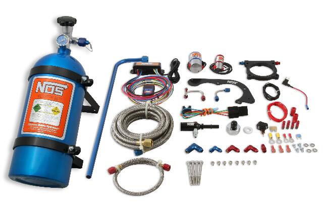 NOS plate wet nitrous system - Ford -6AN 10 lb stainless steel blue red black 02125NOS