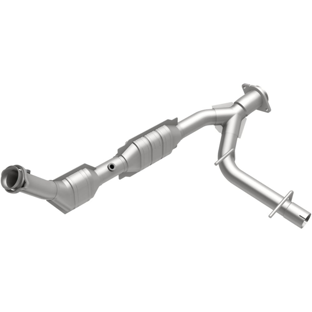 MagnaFlow direct-fit catalytic converter fits 2003-2004 Ford Expedition 4.6L and 2003-2004 Exped 4.6L passenger side 4.6L passenger side stainless steel CARB compliant OBDII 49607