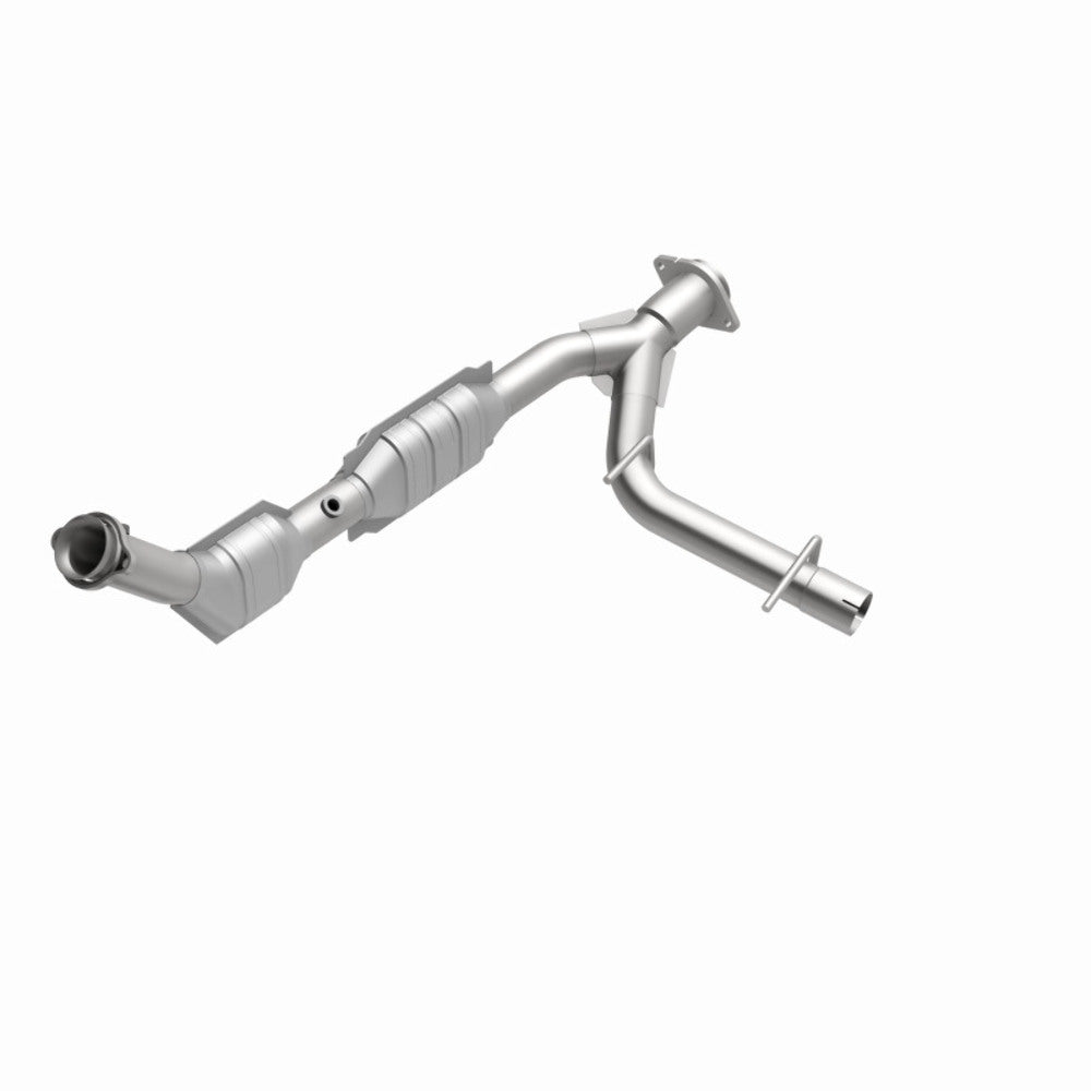 MagnaFlow direct-fit catalytic converter fits 2003-2004 Ford Expedition 4.6L and 2003-2004 Exped 4.6L passenger side 4.6L passenger side stainless steel CARB compliant OBDII 49607