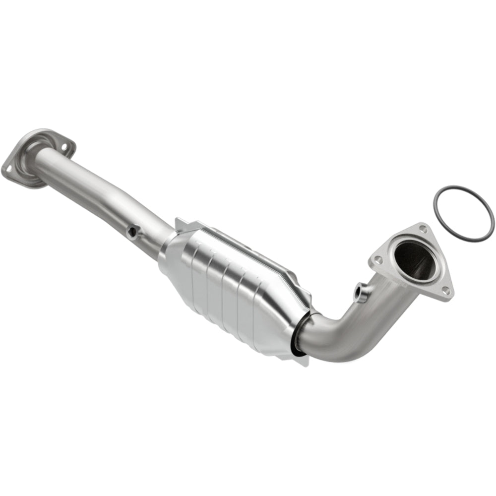 MagnaFlow direct-fit catalytic converter fits 2003-2006 Hummer H2 6.0L and 2003-2006 Hummer H2 6.0L passenger side 6.0L passenger side stainless steel CARB compliant OBDII 51200