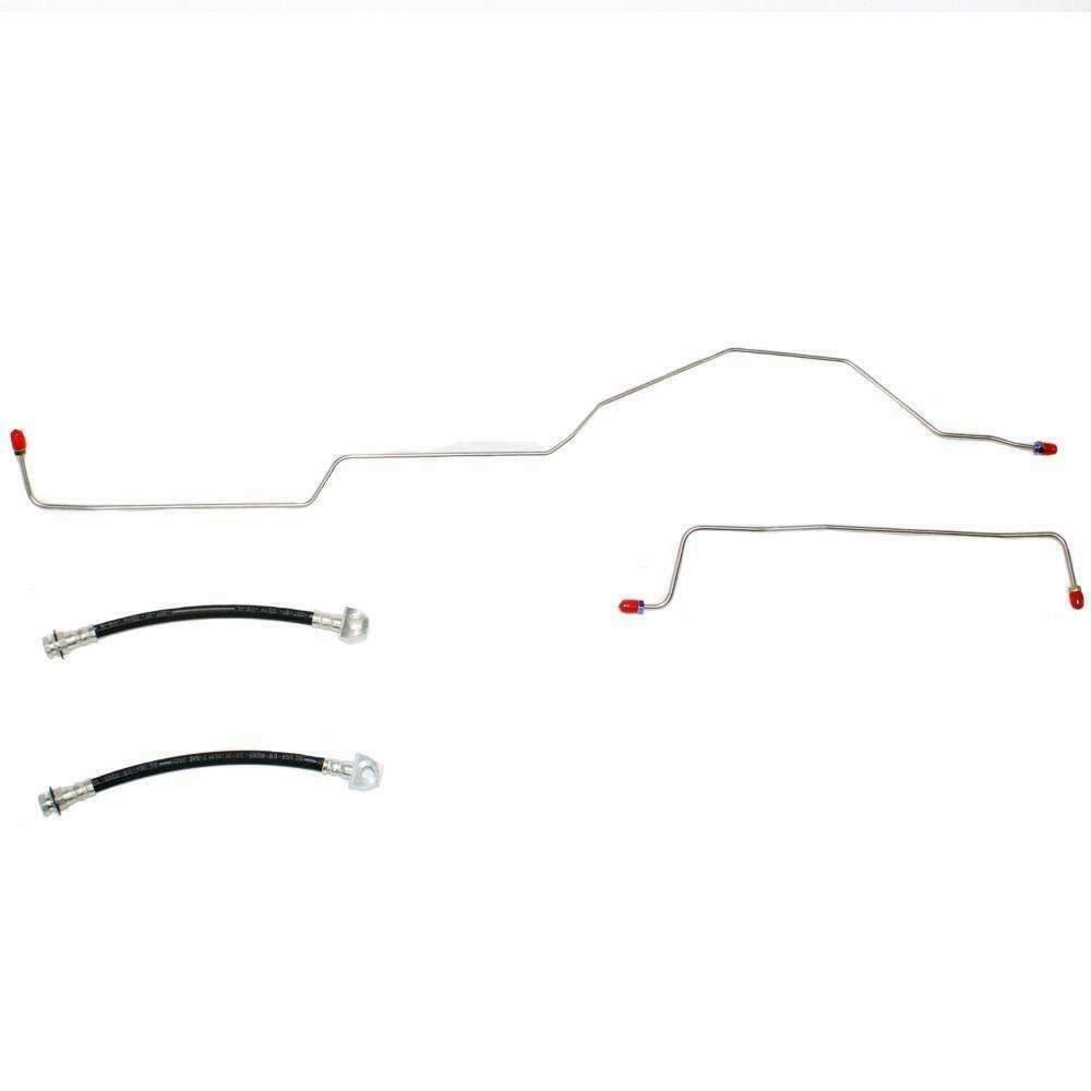 t 03-06 Jeep Wrangler Rear Axle Brake Line & Hose Kit Dana 35 Stainless Steel Fine Lines