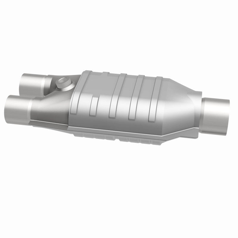 MagnaFlow universal catalytic converter driver side 2.5 inch inlet/outlet stainless steel Federal EPA compliant OBDII 94037