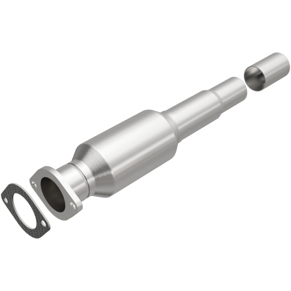 MagnaFlow direct-fit catalytic converter for 2004-2006 Mazda 2 inch inlet 2.3 inch outlet stainless steel Federal EPA compliant OBDII 24178