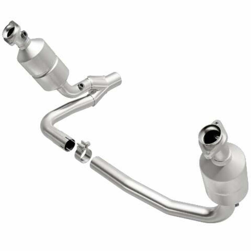 MagnaFlow direct-fit catalytic converter fits 04 Dakota 3.7/4.7 2WD 3.7 inch inlet 4.7 inch outlet stainless steel CARB compliant 49657