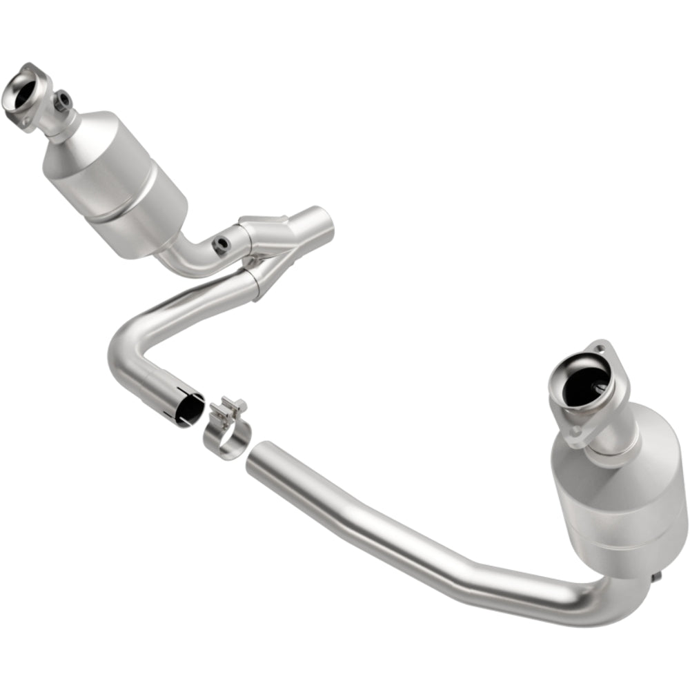 MagnaFlow direct-fit catalytic converter fits 04 Dakota 3.7/4.7 2WD 3.7 inch inlet 4.7 inch outlet stainless steel CARB compliant 49657