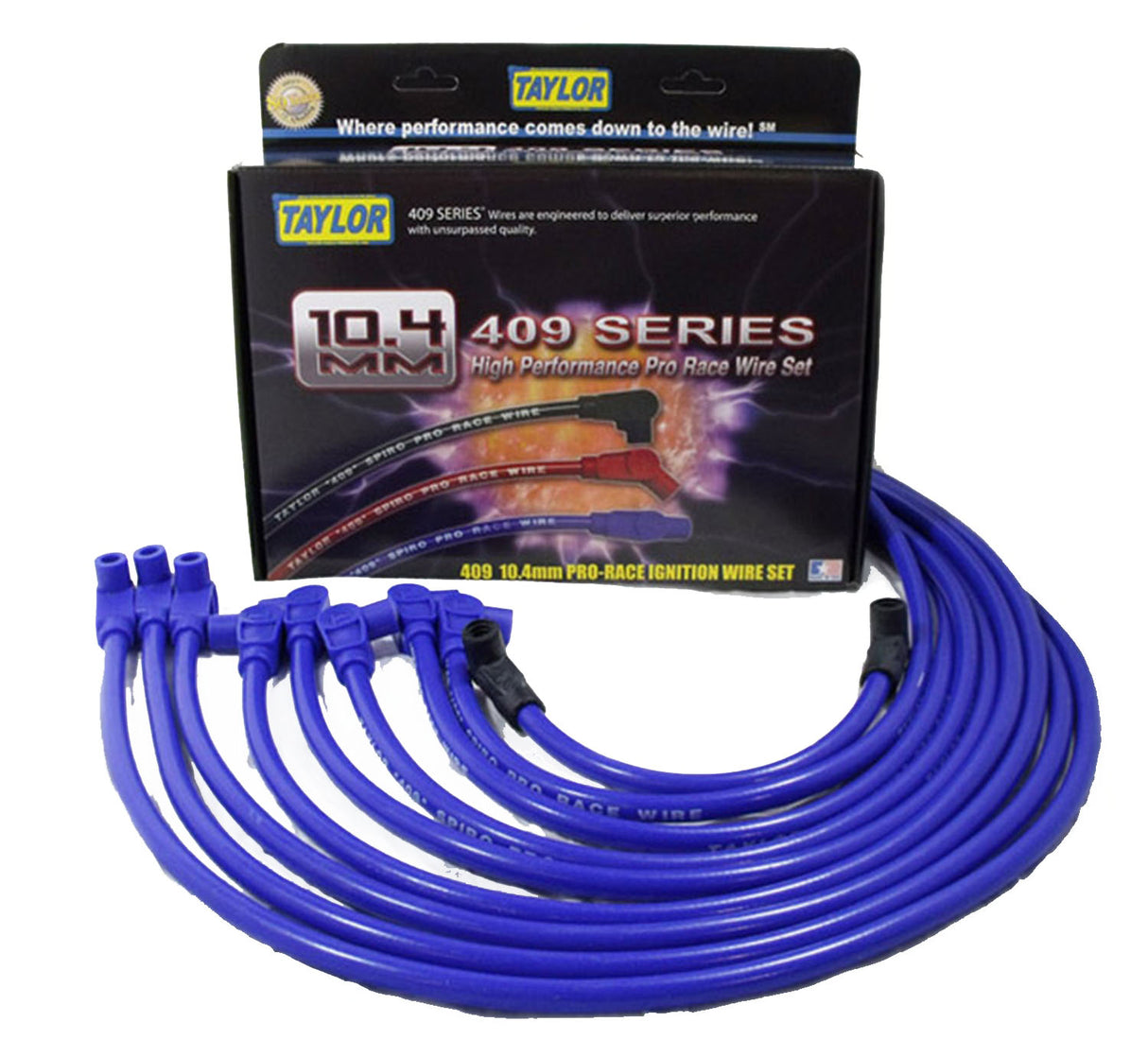 Spark Plug Wire Set Universal 10.4mm Silicone Spiro Pro 409 409 350 ohm/ft 79681