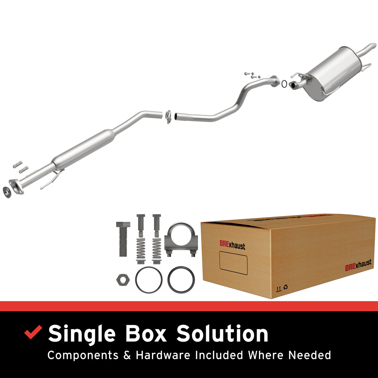 2013-2019 Nissan Sentra Direct-Fit Replacement Exhaust System 106-0759 aluminized steel