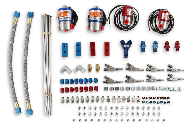 NOS pro race fogger soft plume nozzle professional kit 500 hp stainless steel blue red wet solenoid 04466NOS