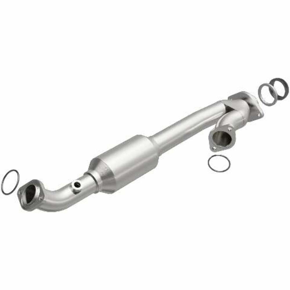 MagnaFlow direct-fit catalytic converter fits 2003-2015 Toyota 4Runner and 2007-2014 Toyota FJ Cruiser, this and 2005-2007 4-Run/FJ passenger side rr passenger side stainless steel