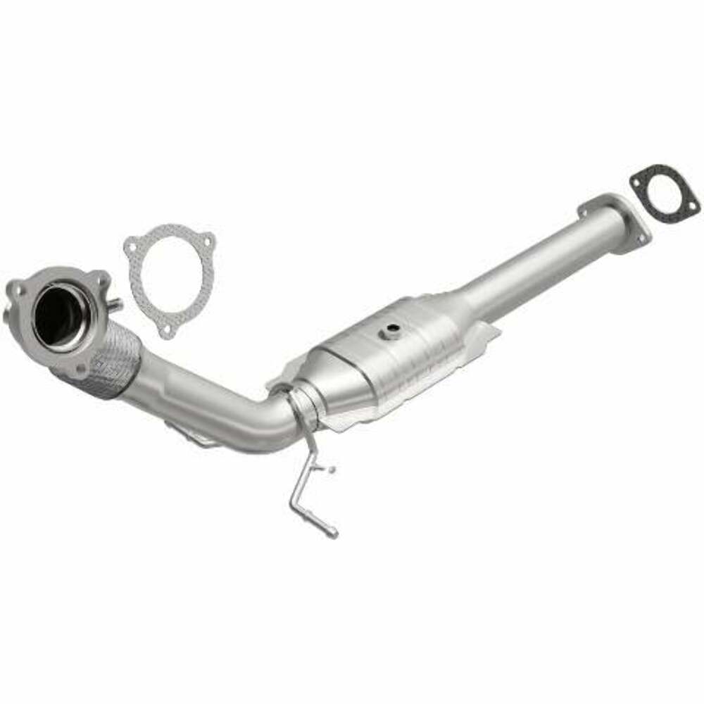 MagnaFlow direct-fit catalytic converter fits 2005-2009 Volvo S60, 2005-2006 Volvo XC90, and additional vehicles and 2005-2009 Volvo S60 2.4L/2.5L 2.4L stainless steel CARB complia