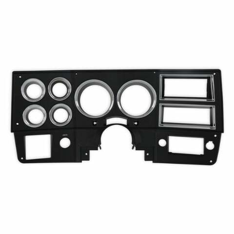 84-87 Trucks Instrument Cluster Bezel-w/ A/C-Black/Chrome 05-218