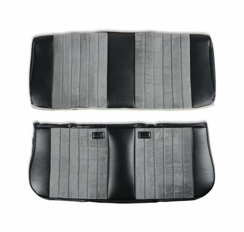 81-87 C/K Series Pickup Seat Upholstery-Standard Pleat-Black/Silver 05-310