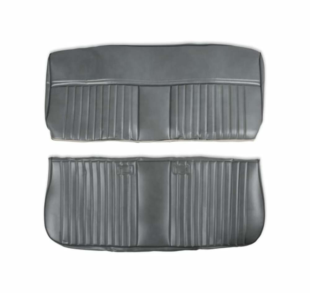 81-87 C/K Series Pickup Seat Upholstery-Deluxe Pleat Vinyl-Charcoal 05-319
