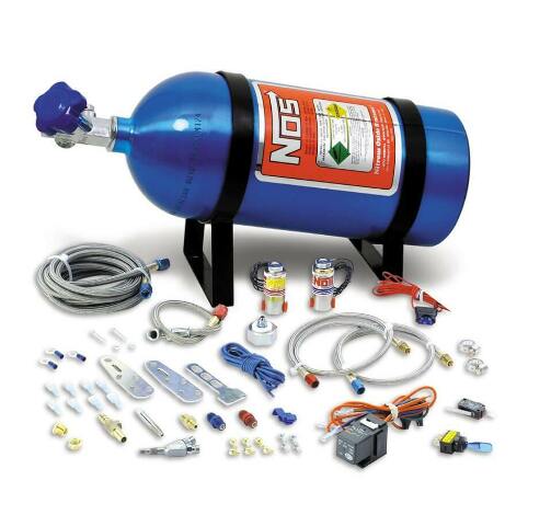 NOS nitrous oxide systems powerfogger kit () -4AN 10 lb stainless steel blue red wet 05130NOS