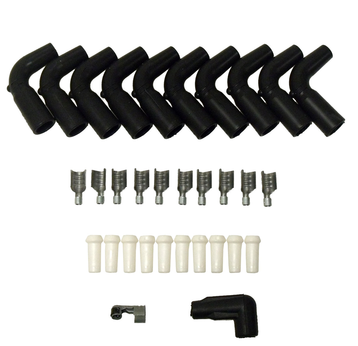 Spark Plug Wire Connector 8 - 10.4mm 90? 10 Black 46067