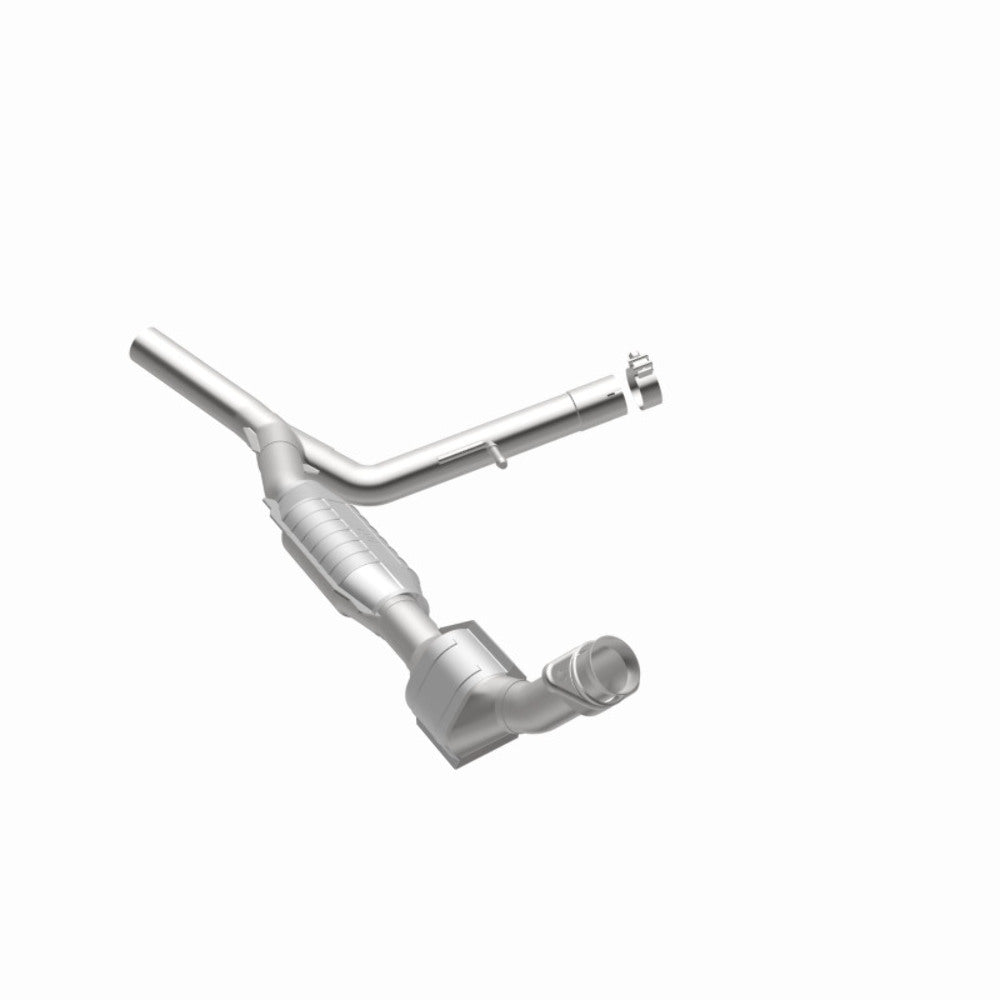 MagnaFlow direct-fit catalytic converter fits 2004-2008 Ford F-150 5.4L and 2006-2008 Lincoln Mark LT 5.4L passenger side stainless steel CARB compliant OBDII 49706