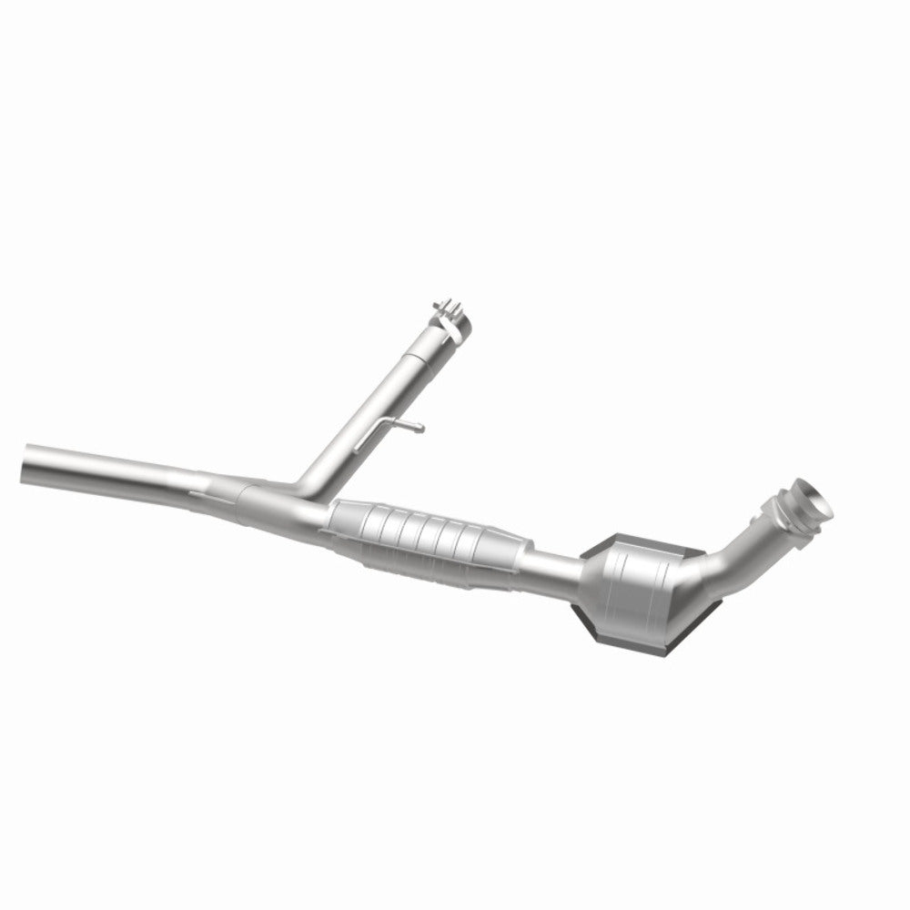 MagnaFlow direct-fit catalytic converter fits 2004-2008 Ford F-150 5.4L and 2006-2008 Lincoln Mark LT 5.4L passenger side stainless steel CARB compliant OBDII 49706