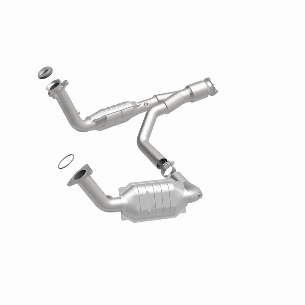 MagnaFlow direct-fit catalytic converter fits 2006-2009 Chevrolet Trailblazer, 2007-2009 GMC Envoy, and additional vehicles and 2006-2009 TB/Envoy 5.3/6.0 5.3 inch inlet/outlet sta