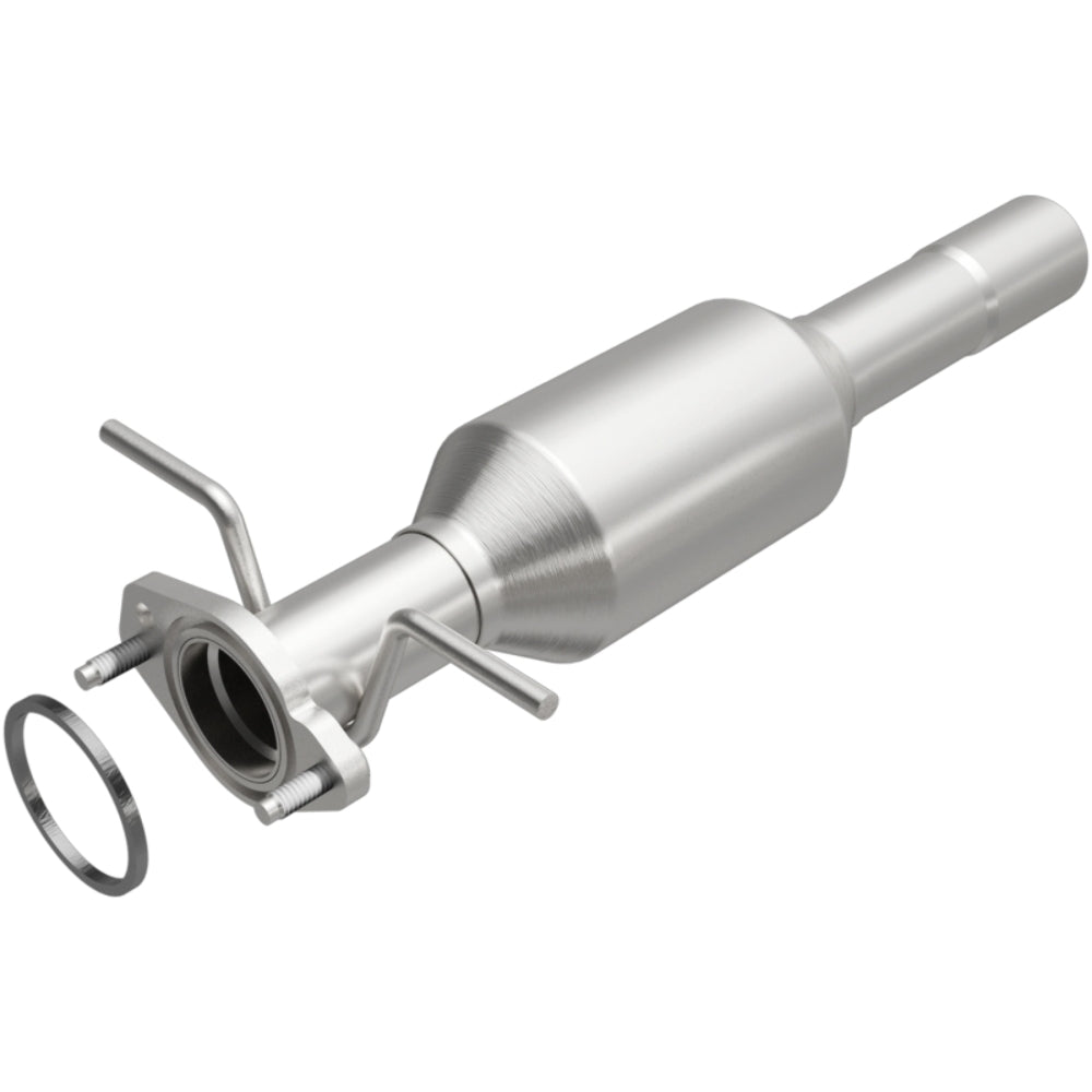 MagnaFlow direct-fit catalytic converter fits 06 Ford Focus ZX3 2.0/2.3L 2 inch inlet/outlet stainless steel Federal EPA compliant OBDII 23972
