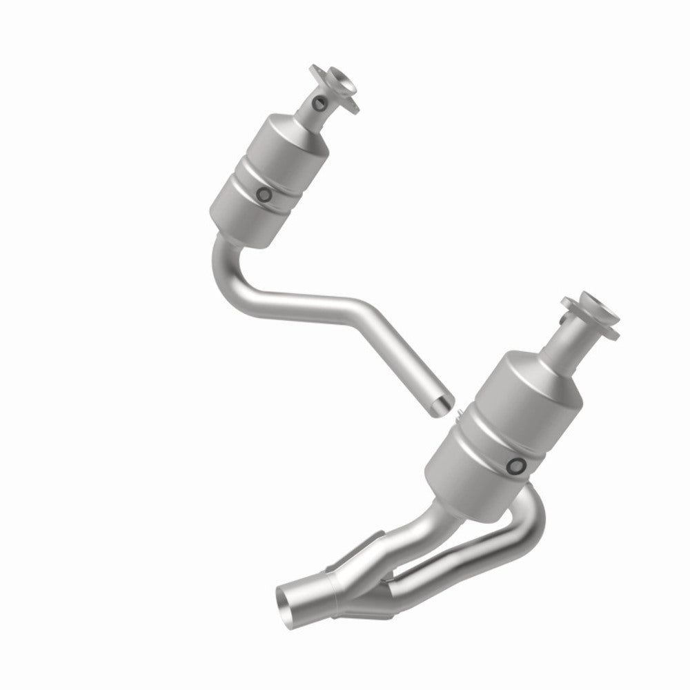 MagnaFlow direct-fit catalytic converter fits 2007-2009 Dodge Dakota and Mitsubishi Raider. Hardware is included to eliminate the hassle of working with corroded factory parts. Not