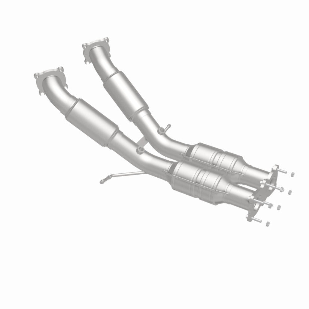 MagnaFlow direct-fit catalytic converter fits 2007-2009 Volvo S80 and 2008-2009 Volvo V70. Hardware is included to eliminate the hassle of working with corroded factory parts and 2