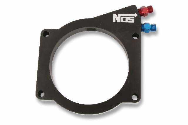 NOS sniper wet nitrous plate kit GM LS 90 and 92 mm 4-bolt throttle body -4AN 10 lb stainless steel black 07163NOS