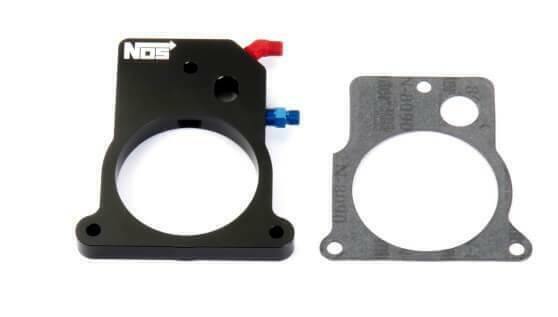 NOS sniper GM 80mm 3-bolt throtle body plate wet nitrous system LS1 LS6 -4AN 10 lb stainless steel black 07164NOS