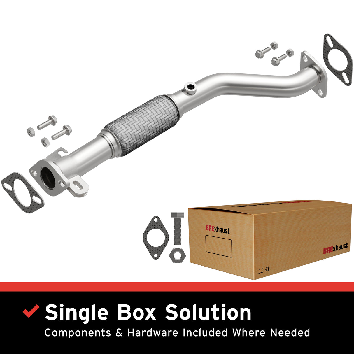 2004-2009 Kia Spectra Direct-Fit Front Pipe Kit 107-0153 stainless steel