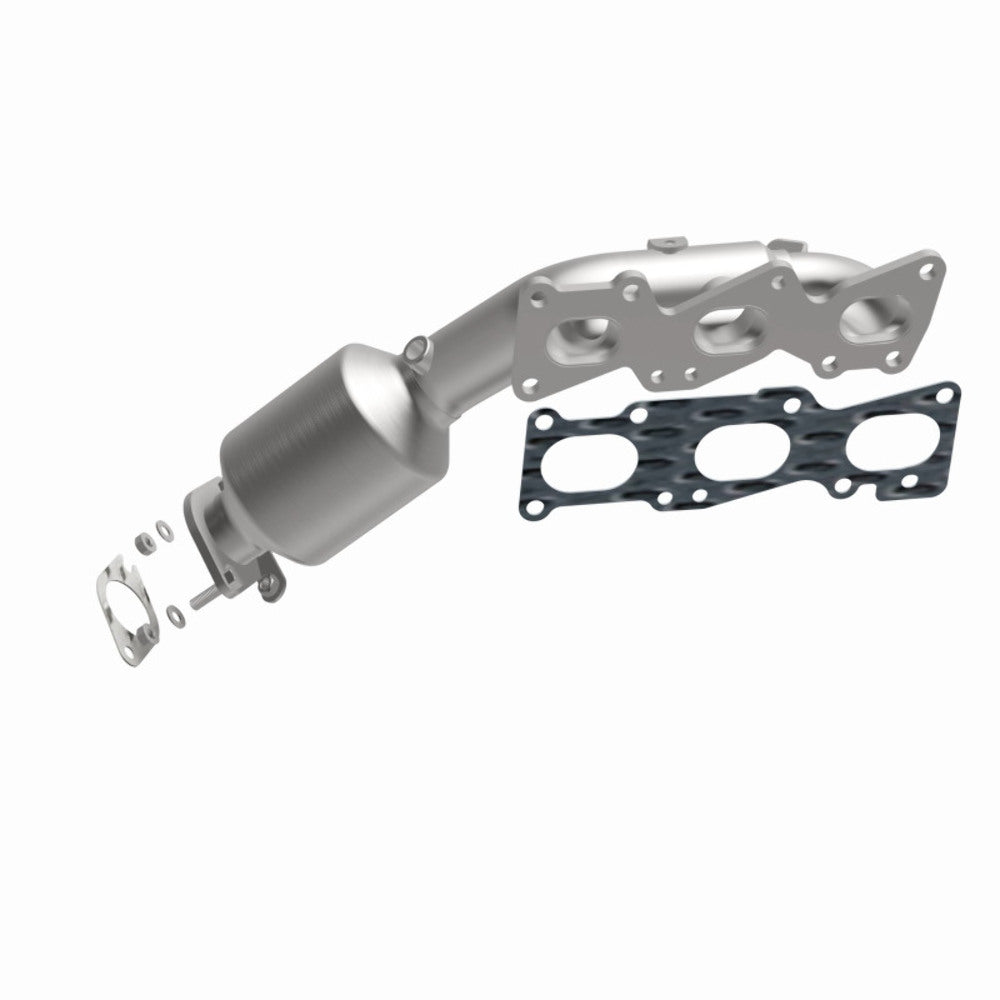 MagnaFlow direct-fit catalytic converter fits 2009-2011 Hyundai Genesis and 2013-2016 Hyundai Genesis Coupe, this and 2009-2011 Genesis 3.8L stainless steel CARB compliant 52778