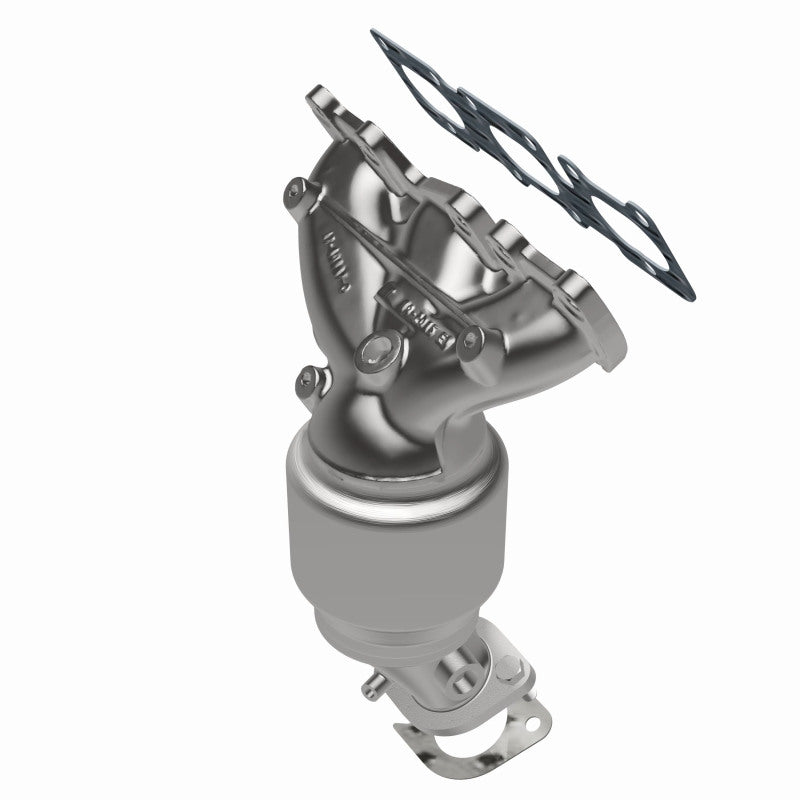 MagnaFlow direct-fit catalytic converter for 2011-2013 Hyundai Santa Fe 3.5 inch inlet/outlet stainless steel CARB compliant 52743