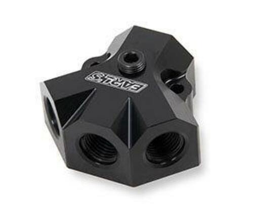 Earl's Distribution Block 8 AN O-Ring Inlet x (3) 6 AN O-Ring Outlets -100168ERL