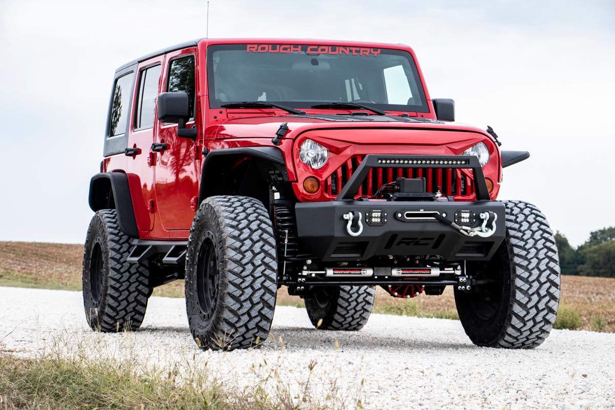 Fits Jeep Wrangler JK (07-18) Replacement Grille; Angry Eyes; 10524